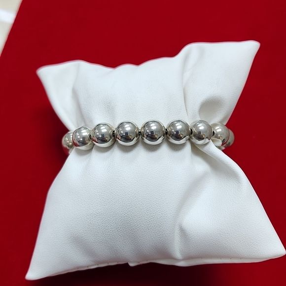 Tiffany & Co. Jewelry - AUTHENTIC Tiffany & Co Beaded Ball 925 Sterling Silver Bracelet 7.5"